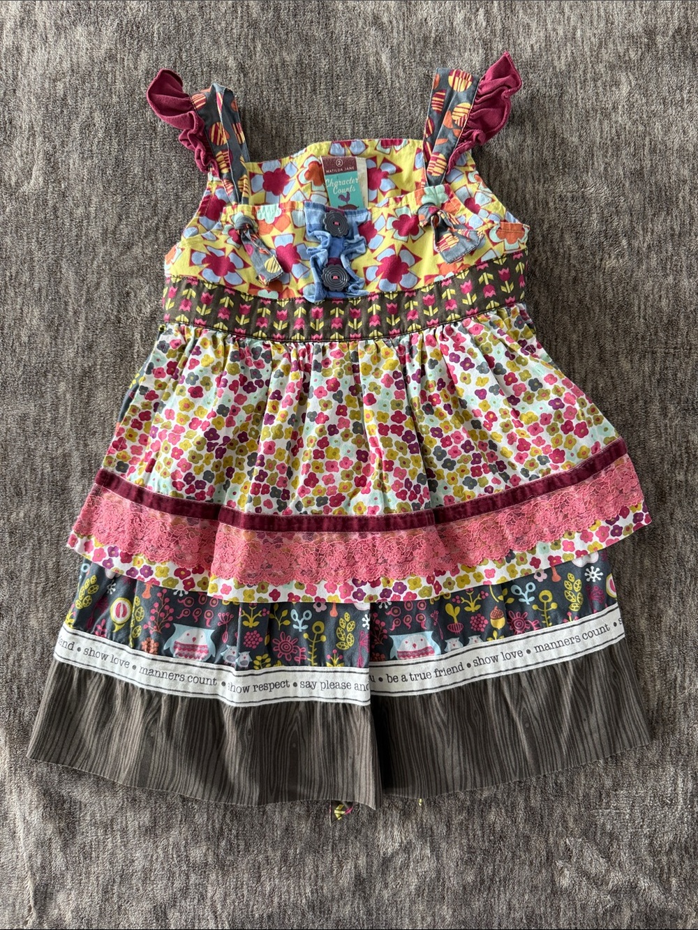 Matilda Jane Heart Soul Pride Character Counts Floral Tiered Dress